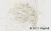 Shaded Relief 3D Map of Amhara, lighten