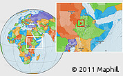 Political Location Map of Agew, within the entire country