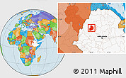 Political Location Map of Agew, highlighted country
