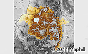 Physical Map of Amhara, desaturated