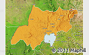 Political Map of North Gonder, satellite outside