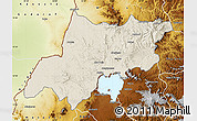 Shaded Relief Map of North Gonder, physical outside