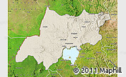 Shaded Relief Map of North Gonder, satellite outside