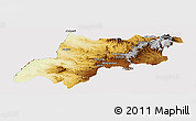Physical Panoramic Map of North Gonder, cropped outside