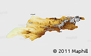 Physical Panoramic Map of North Gonder, single color outside