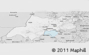 Silver Style Panoramic Map of North Gonder