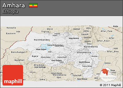 Classic Style Panoramic Map of Amhara