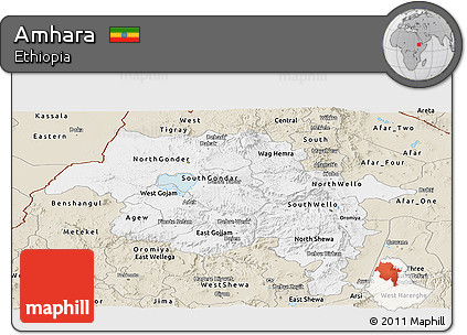 Classic Style Panoramic Map of Amhara