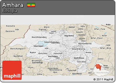 Classic Style Panoramic Map of Amhara