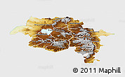 Physical Panoramic Map of Amhara, single color outside