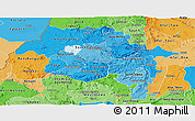 Political Shades Panoramic Map of Amhara