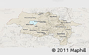 Shaded Relief Panoramic Map of Amhara, lighten