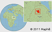 Savanna Style Location Map of South Gondar