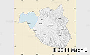 Classic Style Map of South Gondar, single color outside