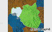 Political Map of South Gondar, darken