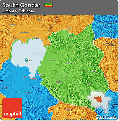 Political Map of South Gondar