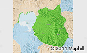 Political Map of South Gondar, lighten