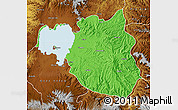 Political Map of South Gondar, physical outside