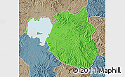 Political Map of South Gondar, semi-desaturated