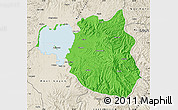 Political Map of South Gondar, shaded relief outside