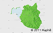 Political Map of South Gondar, single color outside