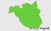 Political Simple Map of South Gondar, cropped outside