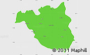 Political Simple Map of South Gondar, single color outside