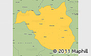 Savanna Style Simple Map of South Gondar