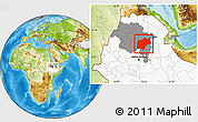 Physical Location Map of South Wello, highlighted country, highlighted parent region