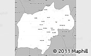 Gray Simple Map of South Wello