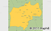 Savanna Style Simple Map of South Wello