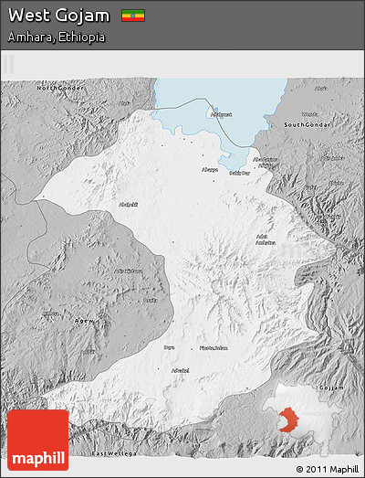 Gray 3D Map of West Gojam