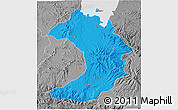Political 3D Map of West Gojam, desaturated