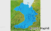 Political 3D Map of West Gojam, satellite outside