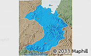 Political 3D Map of West Gojam, semi-desaturated