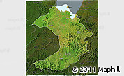 Satellite 3D Map of West Gojam, darken