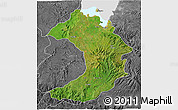 Satellite 3D Map of West Gojam, desaturated