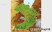 Satellite 3D Map of West Gojam, physical outside