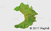 Satellite 3D Map of West Gojam, single color outside