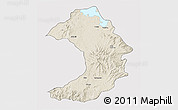 Shaded Relief 3D Map of West Gojam, cropped outside