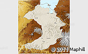 Shaded Relief 3D Map of West Gojam, physical outside