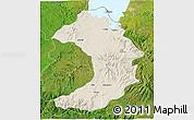 Shaded Relief 3D Map of West Gojam, satellite outside