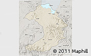 Shaded Relief 3D Map of West Gojam, semi-desaturated