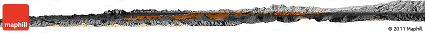 Physical Horizon Map of West Gojam, darken, desaturated