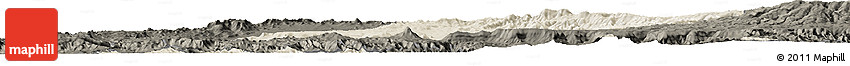 Shaded Relief Horizon Map of West Gojam, darken