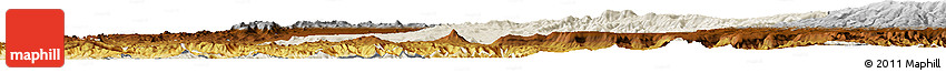 Shaded Relief Horizon Map of West Gojam, physical outside