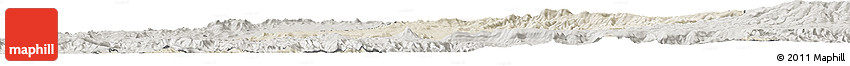 Shaded Relief Horizon Map of West Gojam, semi-desaturated
