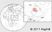 Blank Location Map of West Gojam, within the entire country