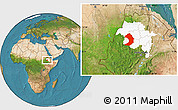 Satellite Location Map of West Gojam, highlighted parent region