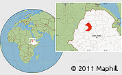 Savanna Style Location Map of West Gojam, highlighted country